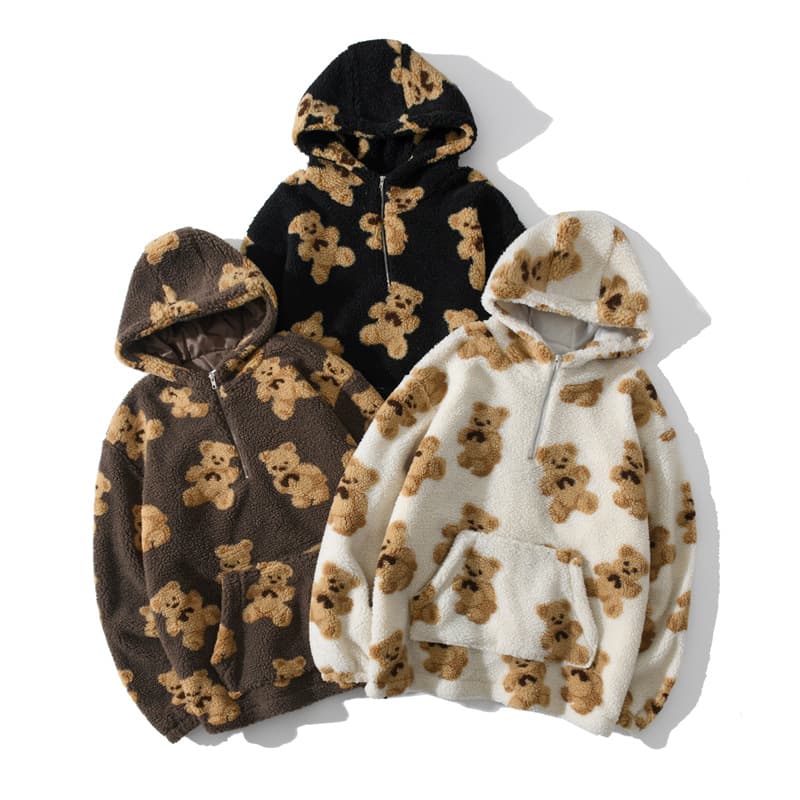 Retro bear printed ancient sweater — view 2