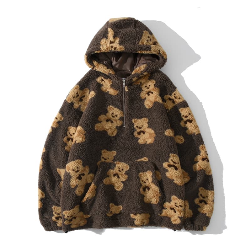 Retro bear printed ancient sweater — view 3