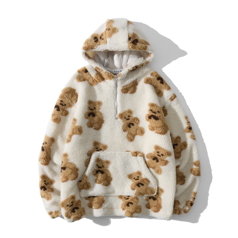 Retro bear printed ancient sweater — view 4